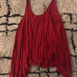 FreePeople red lace tank top